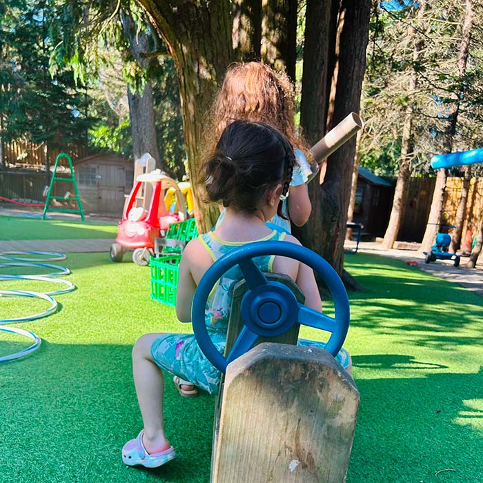 Woodlands Nursery outdoor play garden in Finchley North London