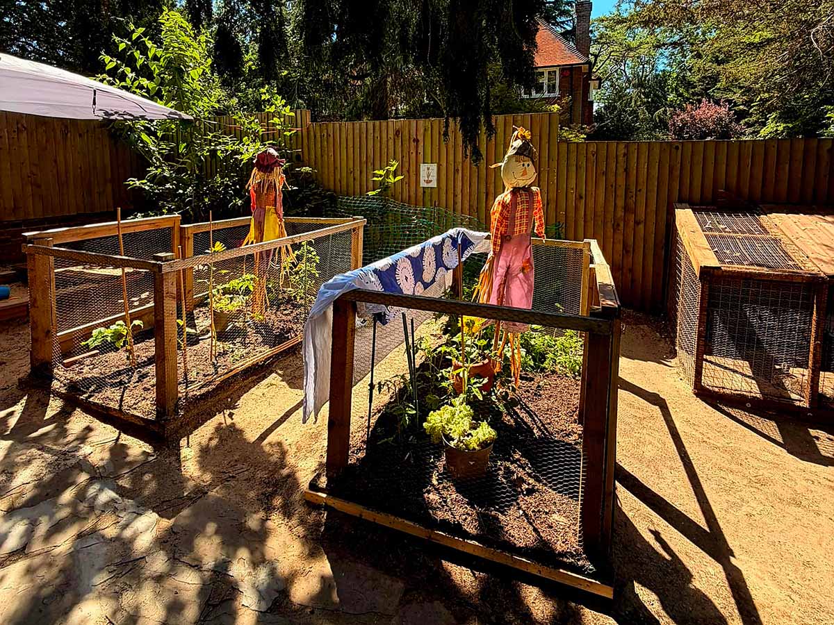 vegetable garden for exploration at nursery Woodside Park